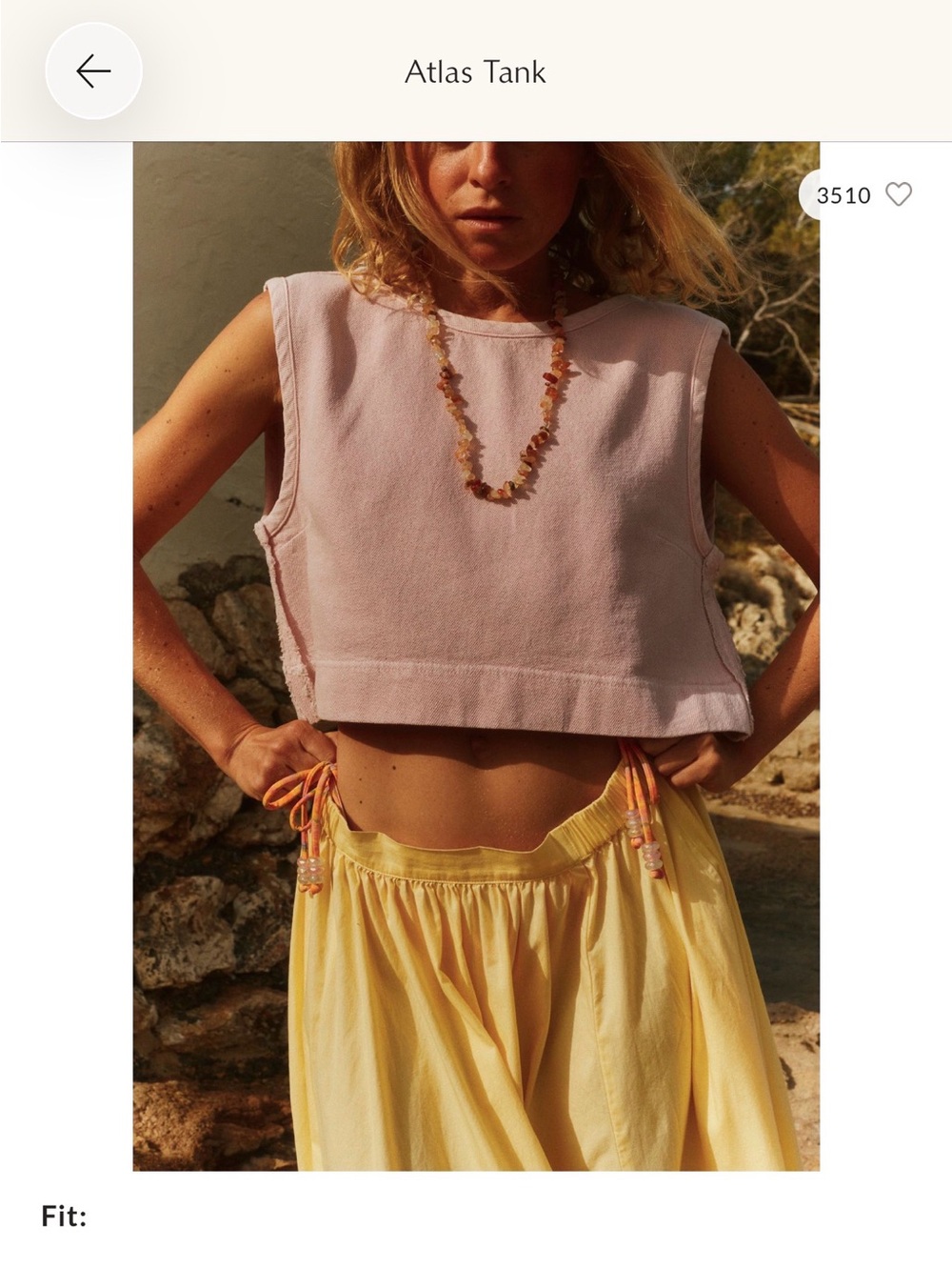 Free People Atlas Tank in Festival Pink